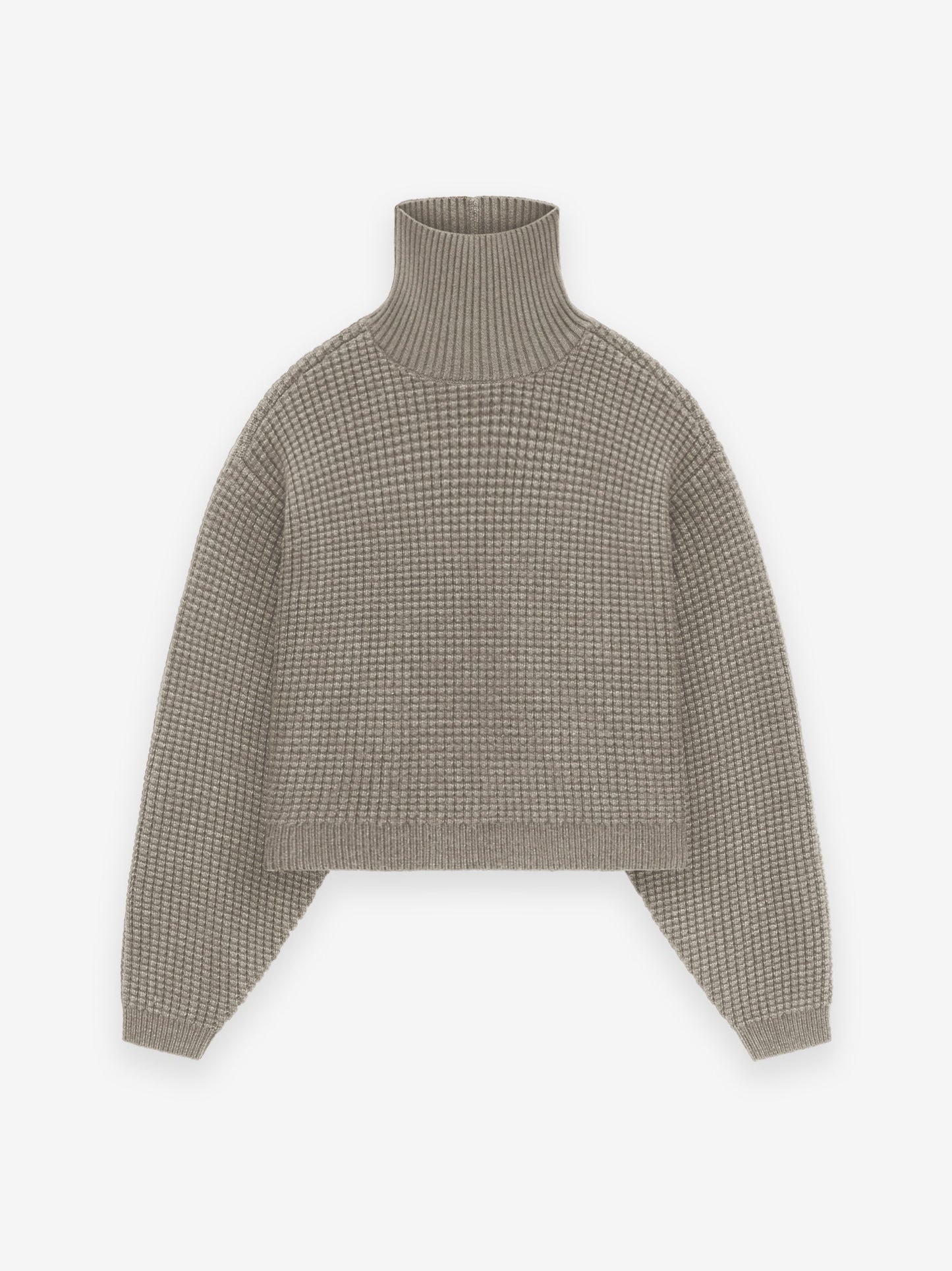 Women's Heavy Waffle Cropped Turtleneck