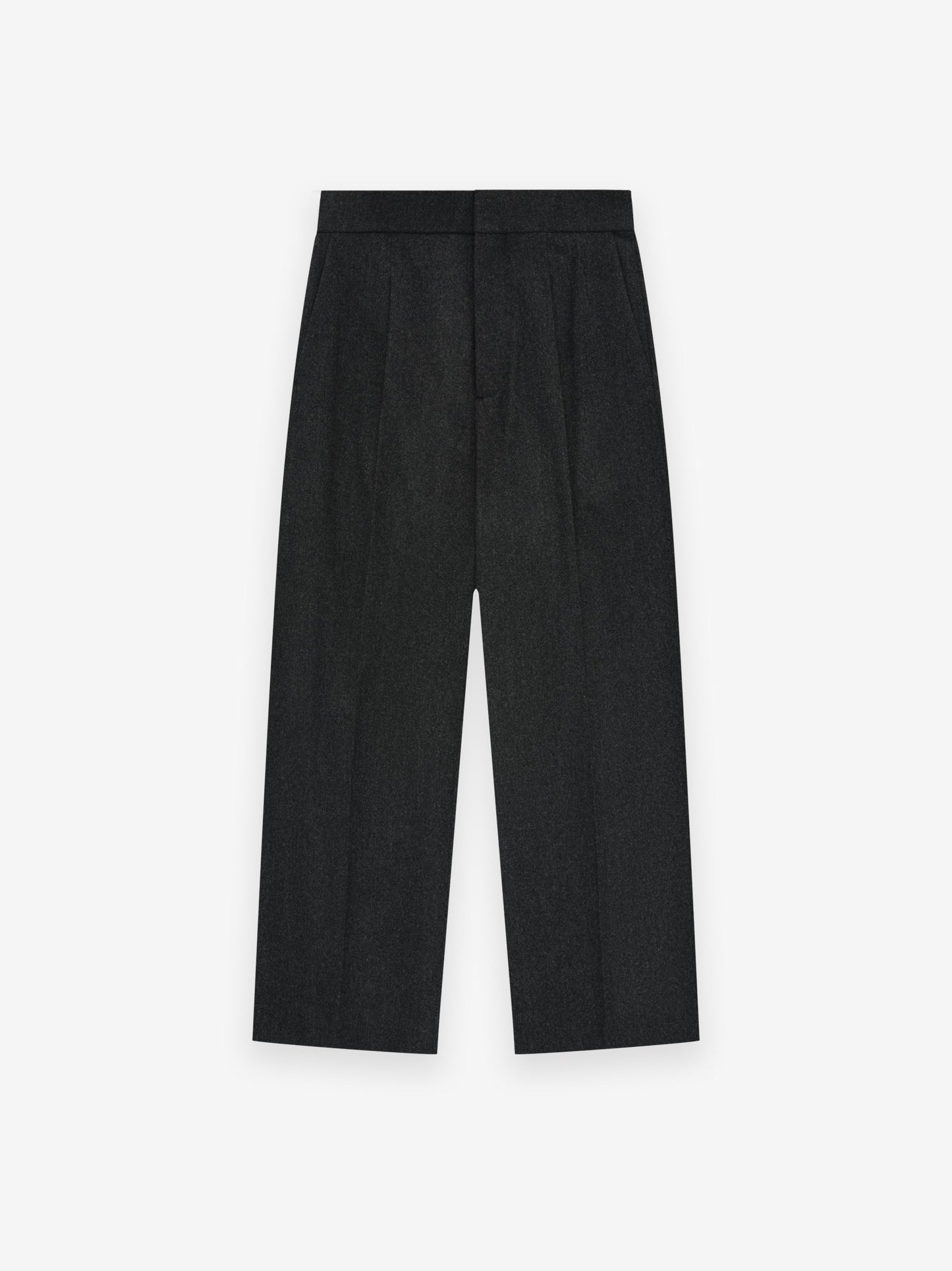 Wool Flannel Wide Leg Trousers