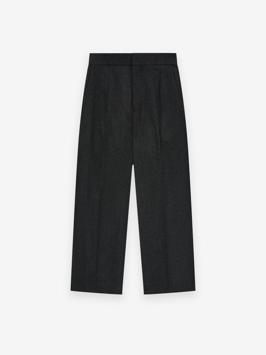 Wool Flannel Wide Leg Trousers