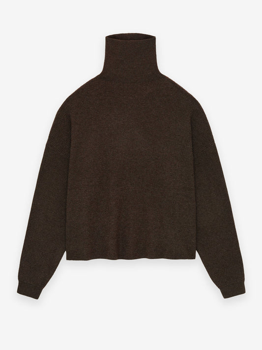 Women's Waffle Turtleneck