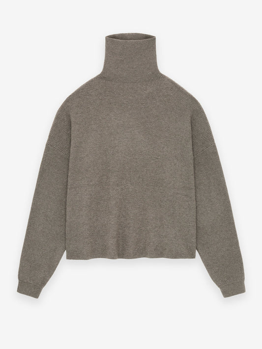 Women's Waffle Turtleneck